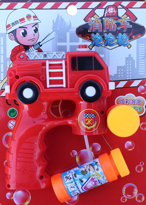 电动童泡泡枪玩具新款带音乐全自动泡泡枪 消防车警车泡泡机