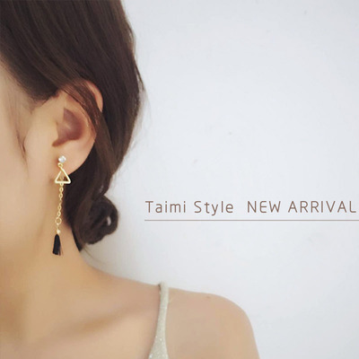 Taimi Style 美爆了的小流苏耳环耳坠气质韩国链条长款耳钉吊坠女