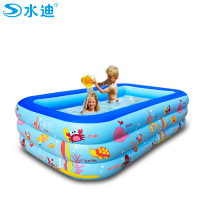 水迪超大型婴儿童游泳池加厚成人充气水池超高家庭小孩戏水池浴池