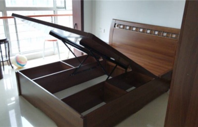 香港皇朝家私浅胡桃系列板木结合家具正品M5A003双人实木竹节大床