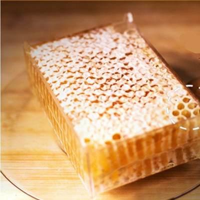 蜂巢蜜纯天然野生嚼着吃盒装350克俄罗斯原装进口土蜂农家蜂巢蜜