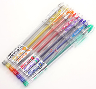 爱好8914闪亮中性笔 创意闪光笔 0.8mm彩色水笔 7支7色套装