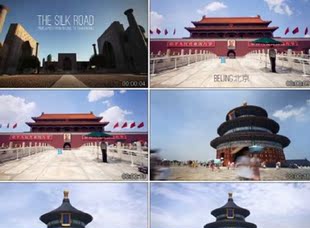 高清实拍视频素材北京天安门故宫长城西安钟楼兵马俑喀什毛泽东像