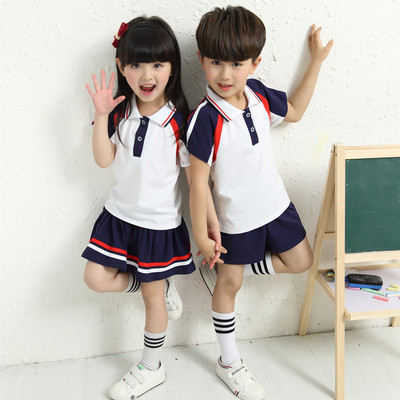 幼儿园园服夏季男女童两件套定做中小学生校服班服儿童表演服礼服