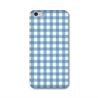 新款小清新复古蓝色格子苹果6s手机壳iPhone7Plus情侣硬壳保护套5