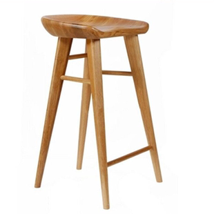 创意酒吧椅咖啡厅吧台凳复古纯实木简约家用椅星巴克休闲高脚椅子