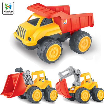 大号仿真1-6岁儿童玩具汽车男孩惯性挖掘机挖土机工程车婴儿1-6岁