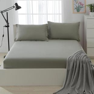 床笠全棉单件 床套纯棉防滑套 席梦思床垫套加厚加密纯色1.8床罩