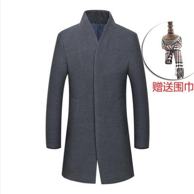 2016冬季新款韩版修身毛呢大衣男中长款加厚青年羊毛呢子风衣外套
