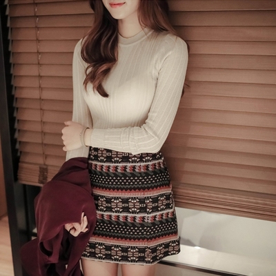 秋装新款韩国小香风包臀短裙两件套名媛修身打底针织裙套装连衣裙