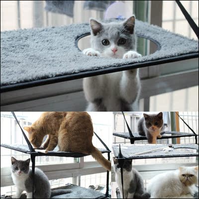 现货K&H窗台晒太阳强力吸盘猫吊床牢固空中猫咪卧榻宠物猫垫猫窝