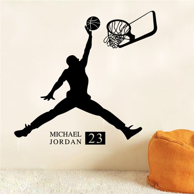 MJ乔丹墙贴纸 篮球NBA体育运动人物体育馆男生宿舍装饰贴画贴纸