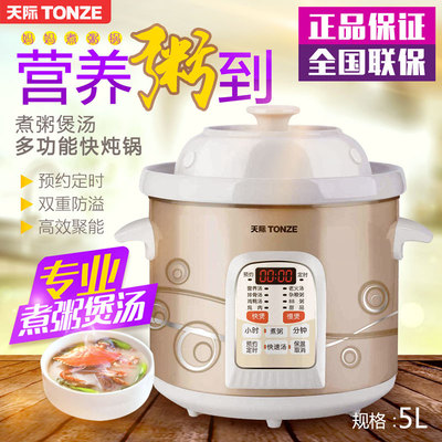Tonze/天际 DGD50-50CWD天际电炖锅陶瓷煲汤煮粥电煲汤锅预约定时