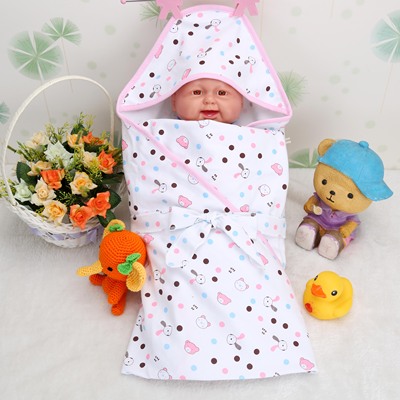 婴儿抱被春夏薄款纯棉包被 新生儿用品防踢抱毯 宝宝空调被包裹巾