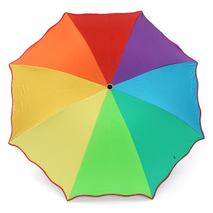 天堂伞创意晴雨伞防紫外线伞折叠遮阳伞彩虹两用防晒黑胶伞太阳伞