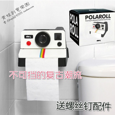 创意相机擦手卫生纸盒悬挂式打孔卫生间纸巾盒厕所浴室抽纸盒卷纸