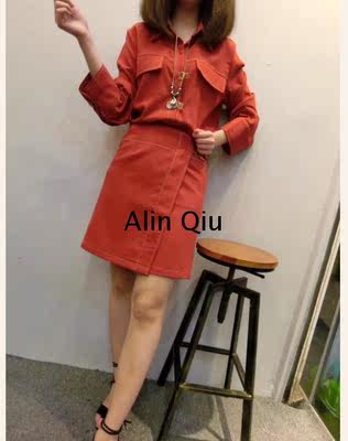 Alin Qiu 2017春装新款衬衣半身裙套装裙1984