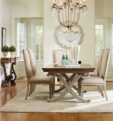 美式乡村餐桌法式实木餐桌椅组合复古做旧长桌子欧式办公桌会议桌