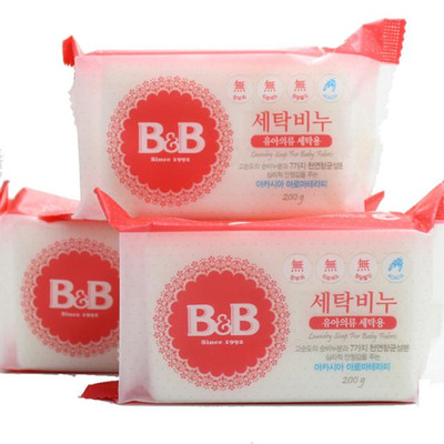 韩国B＆B/保宁皂 bb皂婴儿宝宝洗衣皂肥皂尿布皂 十块槐花味包邮