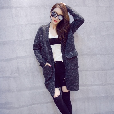 新款2016秋季女装韩版毛衣宽松时尚长袖针织衫女秋装上衣学生外套