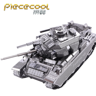拼酷 全金属DIY拼装坦克模型3D立体拼图 军事系列——百夫长坦克