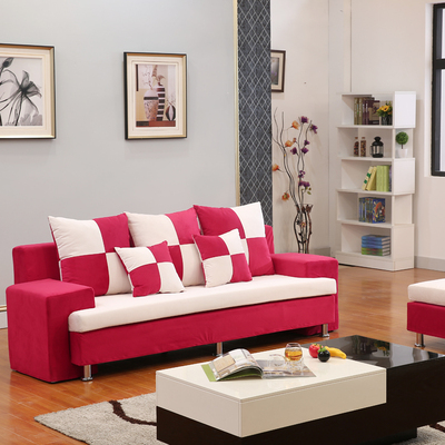 布艺沙发中小户型客厅组合多功能布沙发三人转角可拆洗拼成沙发床