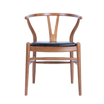 海乐居HB美国进口白橡木纯实木椅子/Y叉椅餐椅/休闲椅圈椅 扶手椅