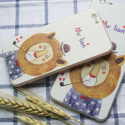卡通狮子动物日韩iPhone6 plus手机壳软壳小清新可爱苹果6s保护套
