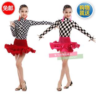 17新款韩国绒成人拉丁舞少儿女童拉丁舞规定服练功服比赛表演服装