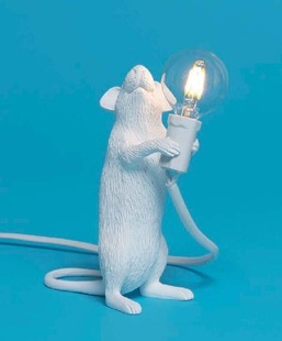 o5正品-意大利seletti白色站姿老鼠装饰台灯设计师台灯床头灯现货
