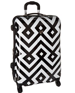 美国代购Heys America黑白几何图案硬壳拉杆万向轮行李箱登机箱