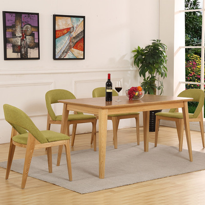 实木餐桌餐椅组合小户型北欧原木白蜡木日式直腿简约宜家餐桌包邮