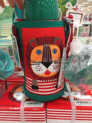 现货日本本土儿童保温杯不锈钢水壶双款杯盖卡通狮子/鼹鼠/小羊