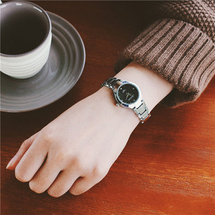精钢带情侣手表一对复古潮男女学生韩版简约大气休闲防水石英腕表