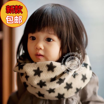 秋冬韩国男女儿童毛线围巾冬天宝宝围脖婴儿 脖套1-2-3-4岁