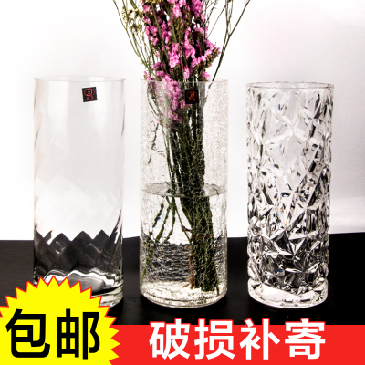富贵竹花瓶水培花瓶客厅摆件装饰插花花瓶特大号加厚透明玻璃花瓶