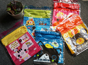 韩国 猫咪 小熊可爱卡通 收纳袋 防水布拼接棉布 抽绳束口袋60克