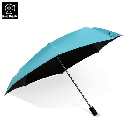 realbrella锐乐雨伞潮 折叠创意黑胶防晒太阳伞简约加固晴雨两用