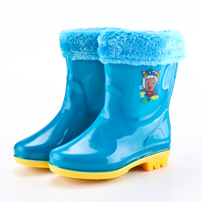 四季男童女童小孩儿童雨鞋中筒防滑学生胶鞋雨靴宝宝卡通水鞋保暖