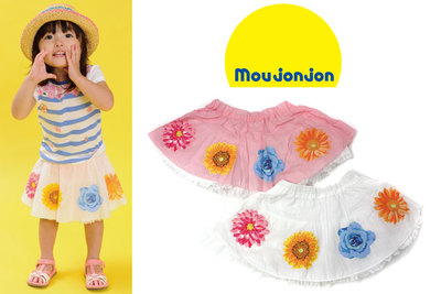 日本大牌夏季新款童装花朵女童半身裙儿童蛋糕裙孩子短裙宝宝裙子