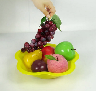 梅花形水果盘 塑料果盆 茶几糖果盘零食盘 干果盘五件装 颜色随机