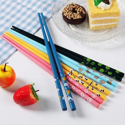 可爱卡通动物筷子小清新天然竹制筷子创意家居防滑竹筷餐具竹子筷