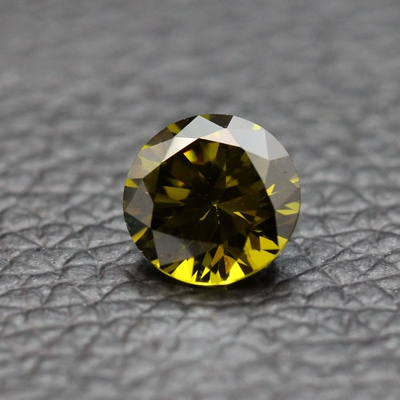 橄榄绿圆形瑞士钻锆石4.0-16.0mm未镶嵌裸石可代加工饰品戒指吊坠