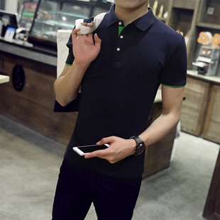 夏季polo短袖男士t恤桖韩版修身男青年保罗衫潮男休闲半袖大码