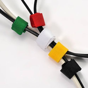 日本正品魔术贴捆扎带电缆理线器电脑电线整理带扎线捆绑带 6条装