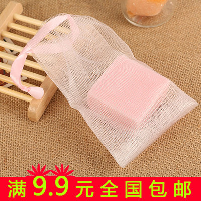 手工皂起泡网打泡网多色丝带可挂皂出口日本网袋肥皂起泡袋