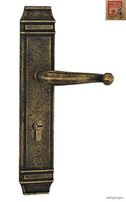 正品泰好工房纯铜锁全铜中式仿古大门卧室内房门锁把手TH85-9988