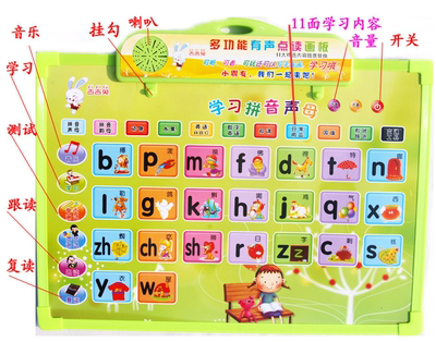 宝宝益智力玩具婴幼儿童多功能17合1智能语音画画板写字板1-3-5岁