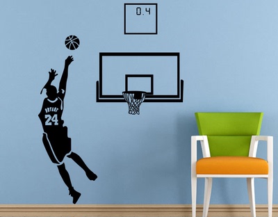 科比墙纸贴画篮球自粘壁画贴纸nba墙贴男生宿舍壁纸卧室寝室墙画