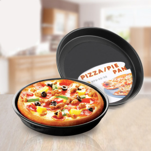 【最后一天特价】圆形不粘固底披萨盘 圆形不沾pizza盘 烤箱专用
